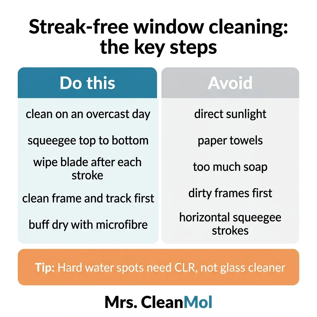 Infographic: How to clean windows without streaks (inside and outside)