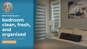 Clean fresh bedroom with made bed - Mrs. CleanMol GTA residential cleaning