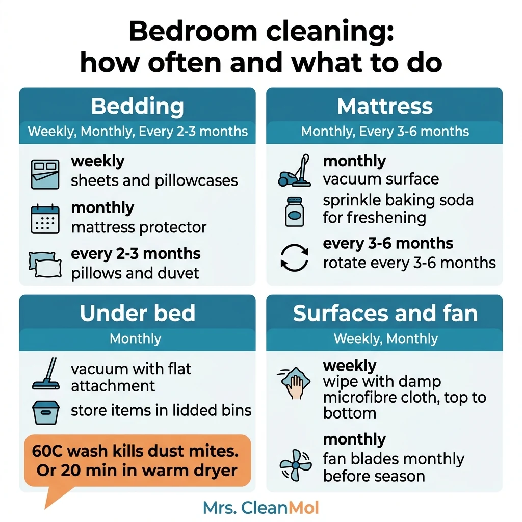 Infographic: How to keep your bedroom clean, fresh, and organized
