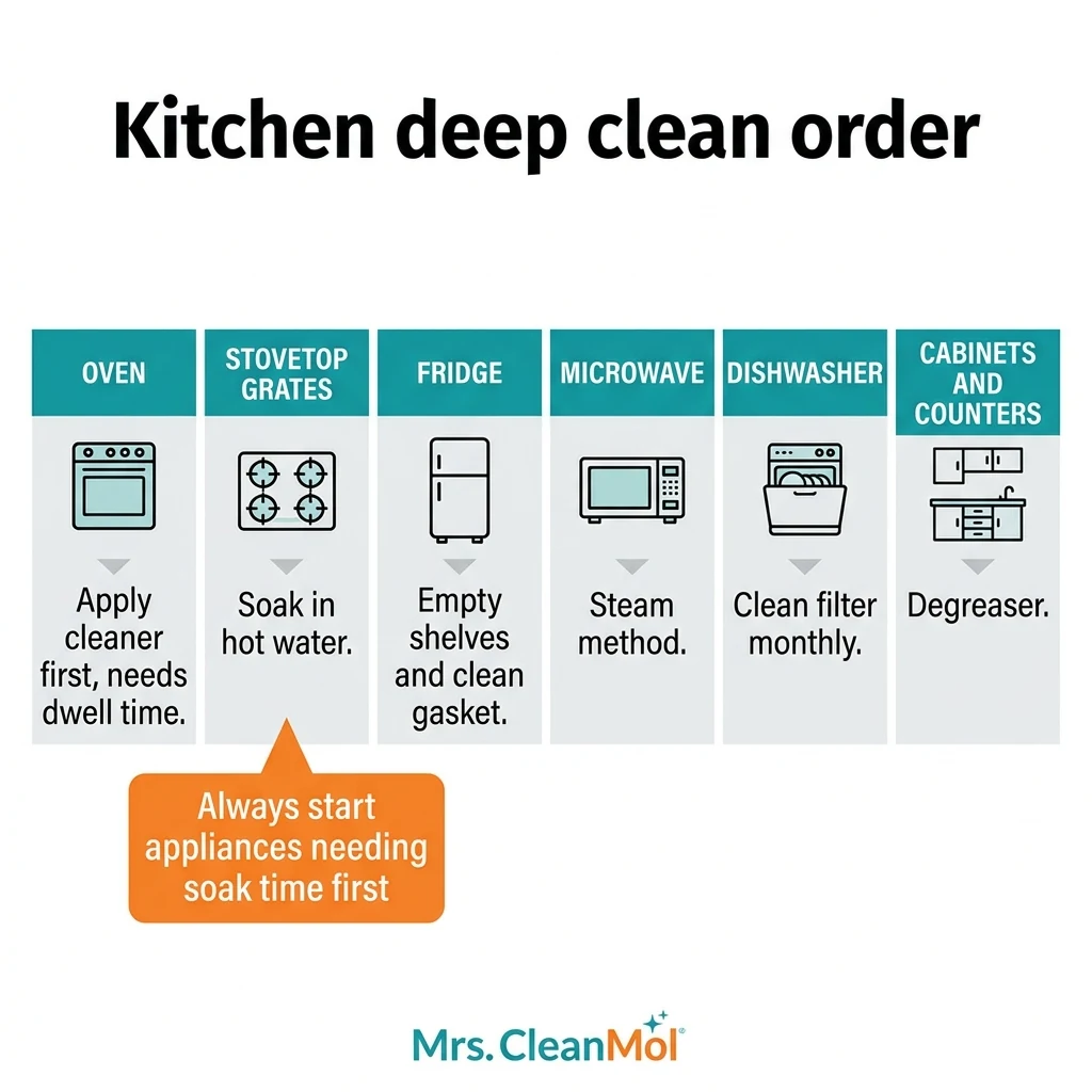 Infographic: How to deep clean your kitchen like a professional cleaner
