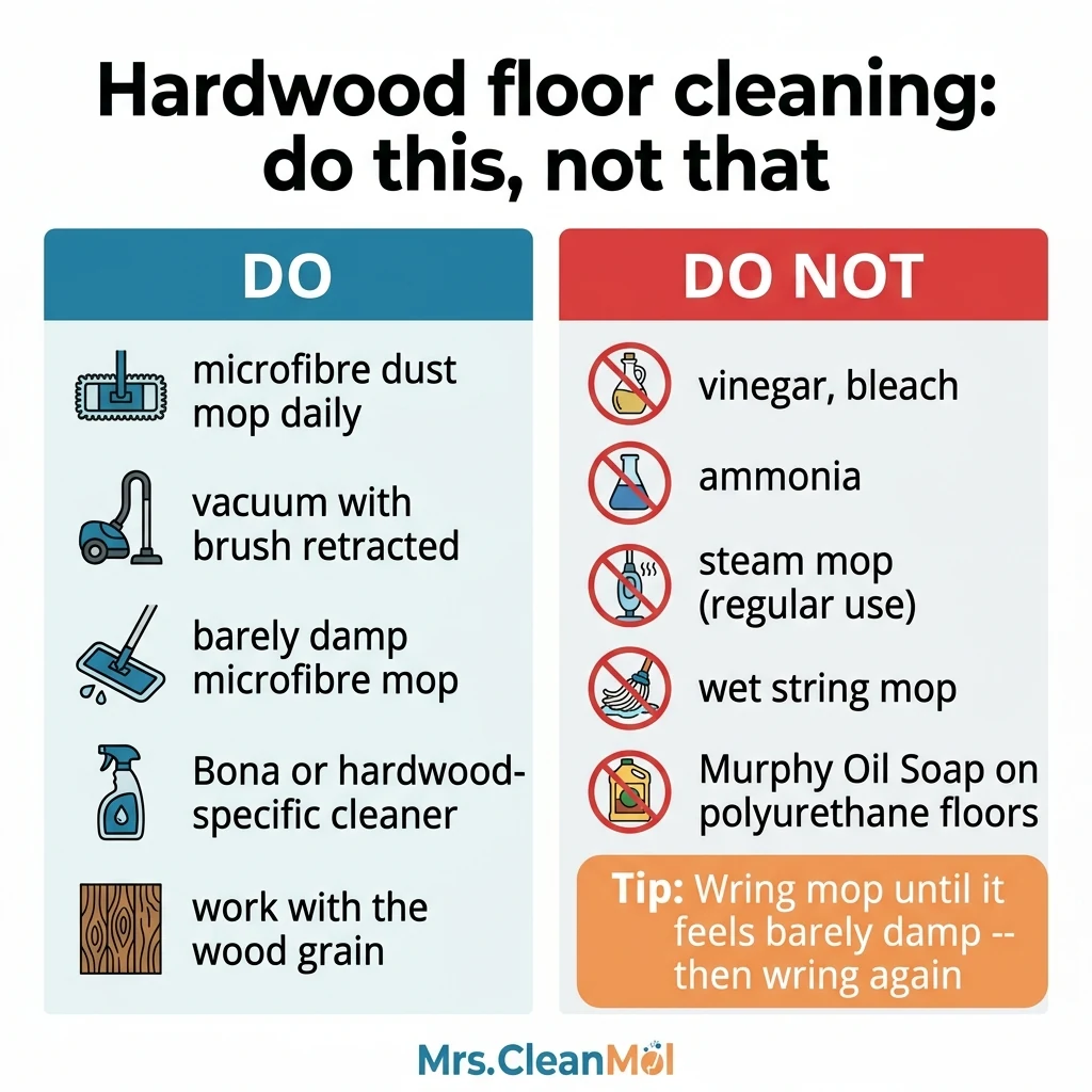 Infographic: How to clean hardwood floors without streaks or damage