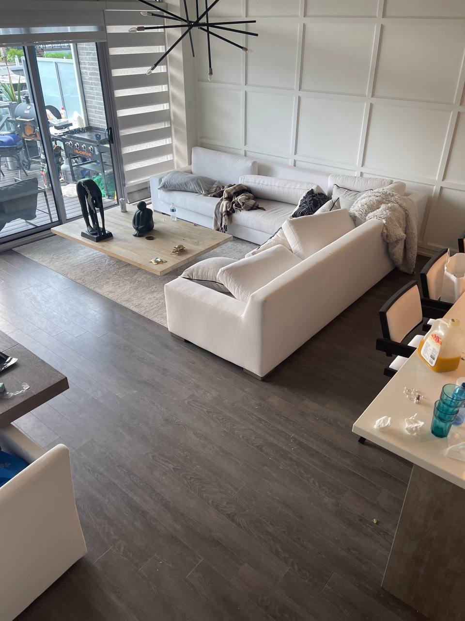 stayner living room cleaning before