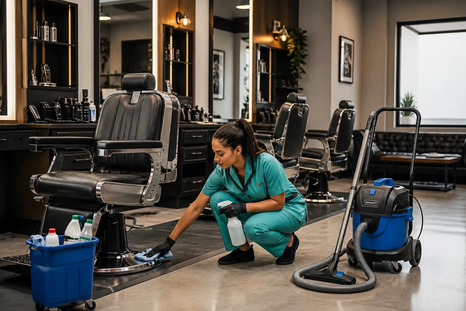 expert barber shop cleaning